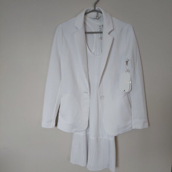 Diadora Luxe Court  Tennis White Mind Over Matter Blazer Jacket Chic, Size S - Picture 9 of 9